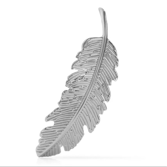 3/$30 Silver Feather Hair Clip - Picture 3 of 6
